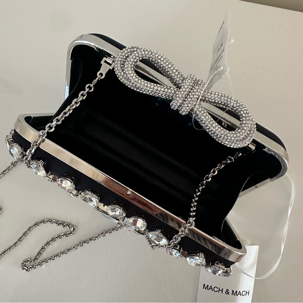 MACH & MACH
Bow Strass Satin Clutch Bag - Picture 14 of 16